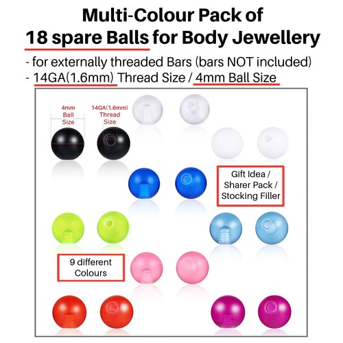 Pack 4mm acrylic - balls, for