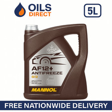 MANNOL  ANTIFREEZE AF12+ LONGLIFE RED SUMMER - WINTER  CONCENTRATED COOLANT 5L