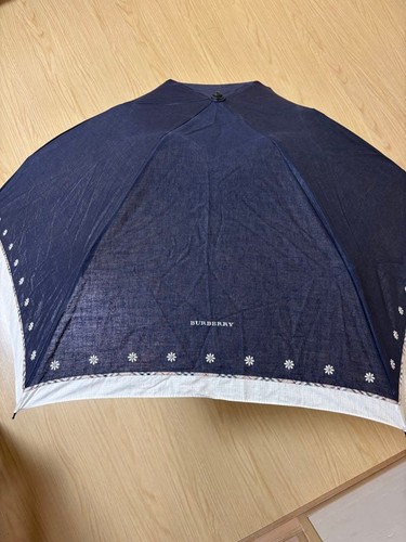 Burberry folding umbrella navy - burberry,