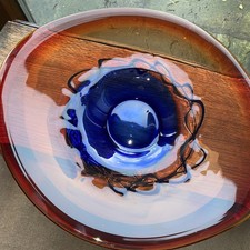 Amber Cobalt Blue large Glass