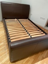 Heals Leather Double Bed Frame