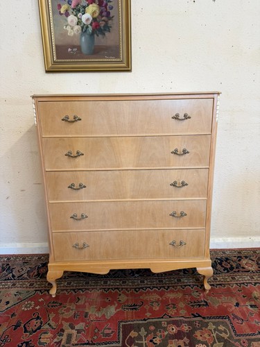 Bleached walnut chest - bleached, of
