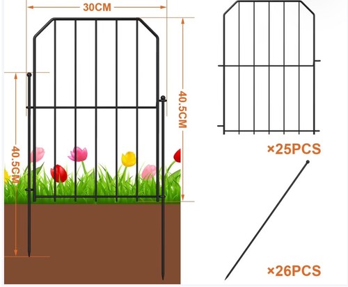 25pc metal garden - metal, 7.5m