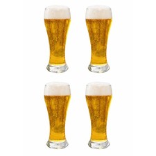 Set of 4 Tall Beer Glasses