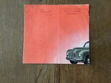 VINTAGE SINGER MOTOR BROCHURE - ROADSTER SERIES 4A & S M SERIES