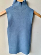 Ribbed High Neck Sleeveless