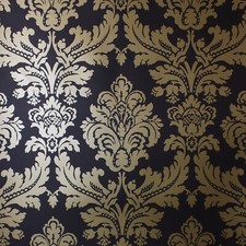 Black Gold Damask Wallpaper