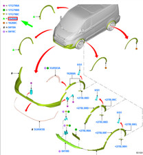 FORD TRANSIT CUSTOM MK1 Right Wheel Arch Molding 1906089 NEW GENUINE