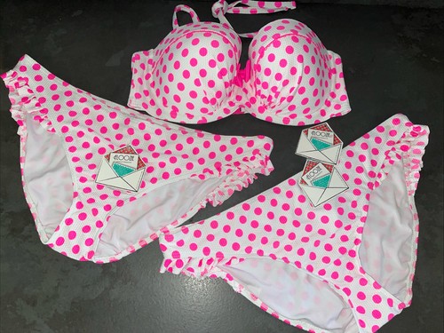 Ladies pink white spot - &,
