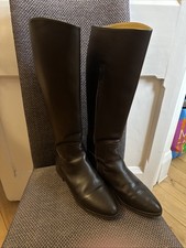 R M Williams Ladies Leather Boots In Dark Brown Size 6 UK
