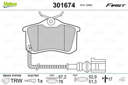 Valeo disc brake pad - , set