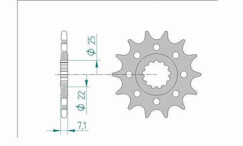 32762 standard steel pinion - steel,