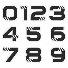 VINYL RACING NUMBER STICKER -