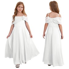 UK Girl’s Kid‘s Sundress Princess Ball Gown Sleeveless Wedding Party Maxi Dress