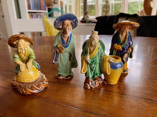 Vintage antique chinese mudmen - chinese,