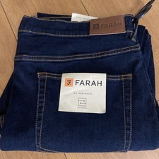 Farah blue straight jeans W40” L32” bnwt