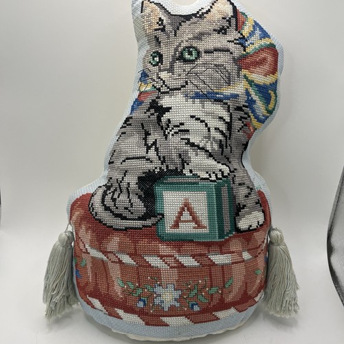 Vintage tapestry cat - vintage,