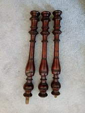 3 x Victorian Hand Made & Turned Small Posts or Spindles Furniture Salvage Parts