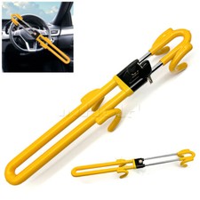 Universal Heavy Duty Anti Theft Steering Wheel Lock Twin Hooks Safe Van Car 2Key