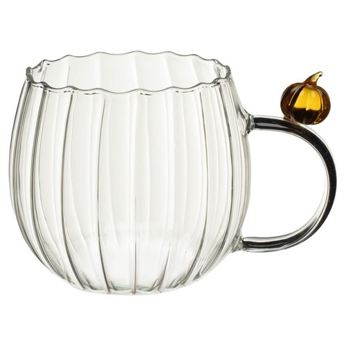 Pumpkin glass mug clear - glass,