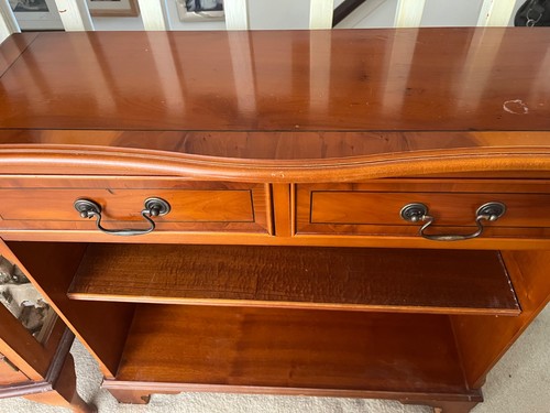 Yew wood serpentine console - yew,