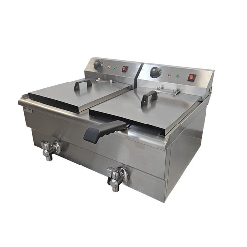 Double tank 19l fryer table - tank,