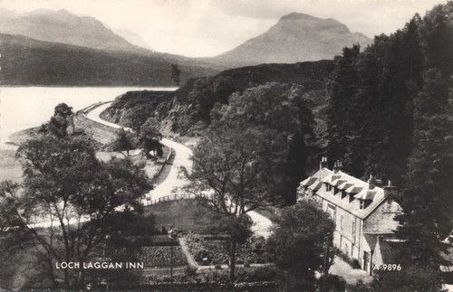 Loch laggan inn rppc - loch, postcard