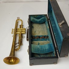 John Grey Son London Trumpet Brass Case Vintage Instrument -WRDC