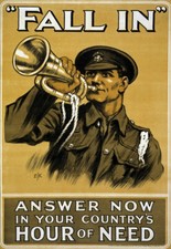 WA76 Vintage WWI Fall In