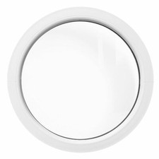 Round window fixed upvc white - fixed,