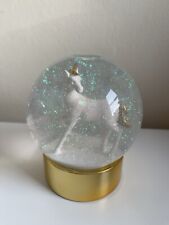 Unicorn Snow Globe Gold Base