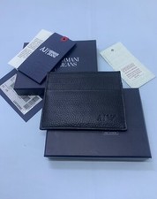 NEW MEN ARMANI BLACK LEATHER