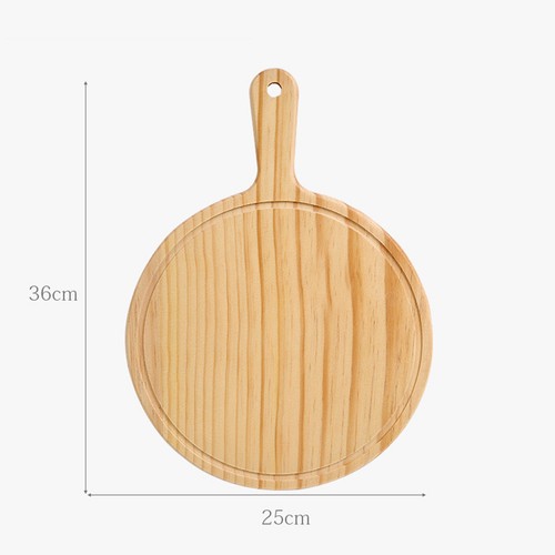 Wooden pizza board round - wooden,