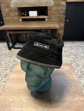 corduroy ellesse black bucket hat size small
