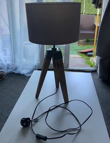 Next tripod wooden - table, lamp