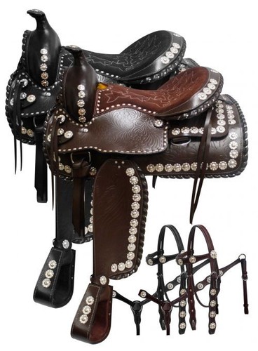 Parade saddle set silver - saddle,