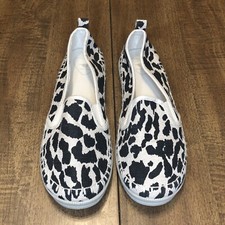 Rocket Dog Canvas Espadrille Loafer Animal Print/Cream Slip-on Women's Size 8