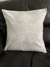 New Silver  Grey John Lewis Damask Design Cotton  fabric cushion Cover 16in