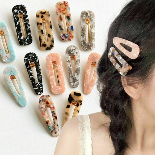 Vintage leopard resin hair - resin, pin