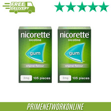 2x Nicorette 2mg Nicotine Gum