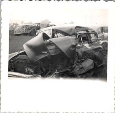 1950s car wreck photo - wreck,