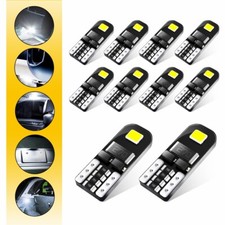 AUXITO 10x T10 Car Bulb Led Error Free Canbus Xenon White W5W Side Light Bulb