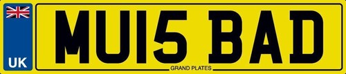 Number plate initials - plate, mu