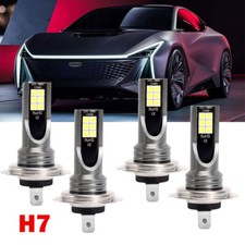 2/4x H7 LED Headlight Bulb High Low Beam 100W 6000K Super Bright White Fog Light