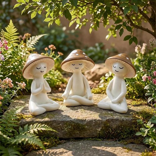 Meditation mushroom figurine - meditation,