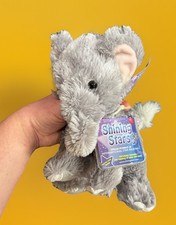 Russ Berrie Shining Stars Elephant Cute Plush Soft Toy 8" with tag + secret code