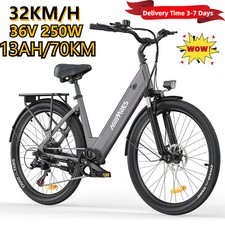 HillMiles MileCity 1 Electric Bike 250W E-Bike 26"×1.95" Tyres commuter e-bikes
