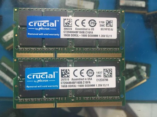 Crucial 16gb 2rx8 pc3l 12800s - 2rx8, pc3l-12800s