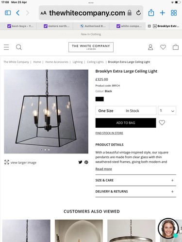Ceiling light shade - ceiling, extra