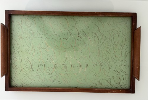 Vintage 1950s tea tray - tea, 19x11.5